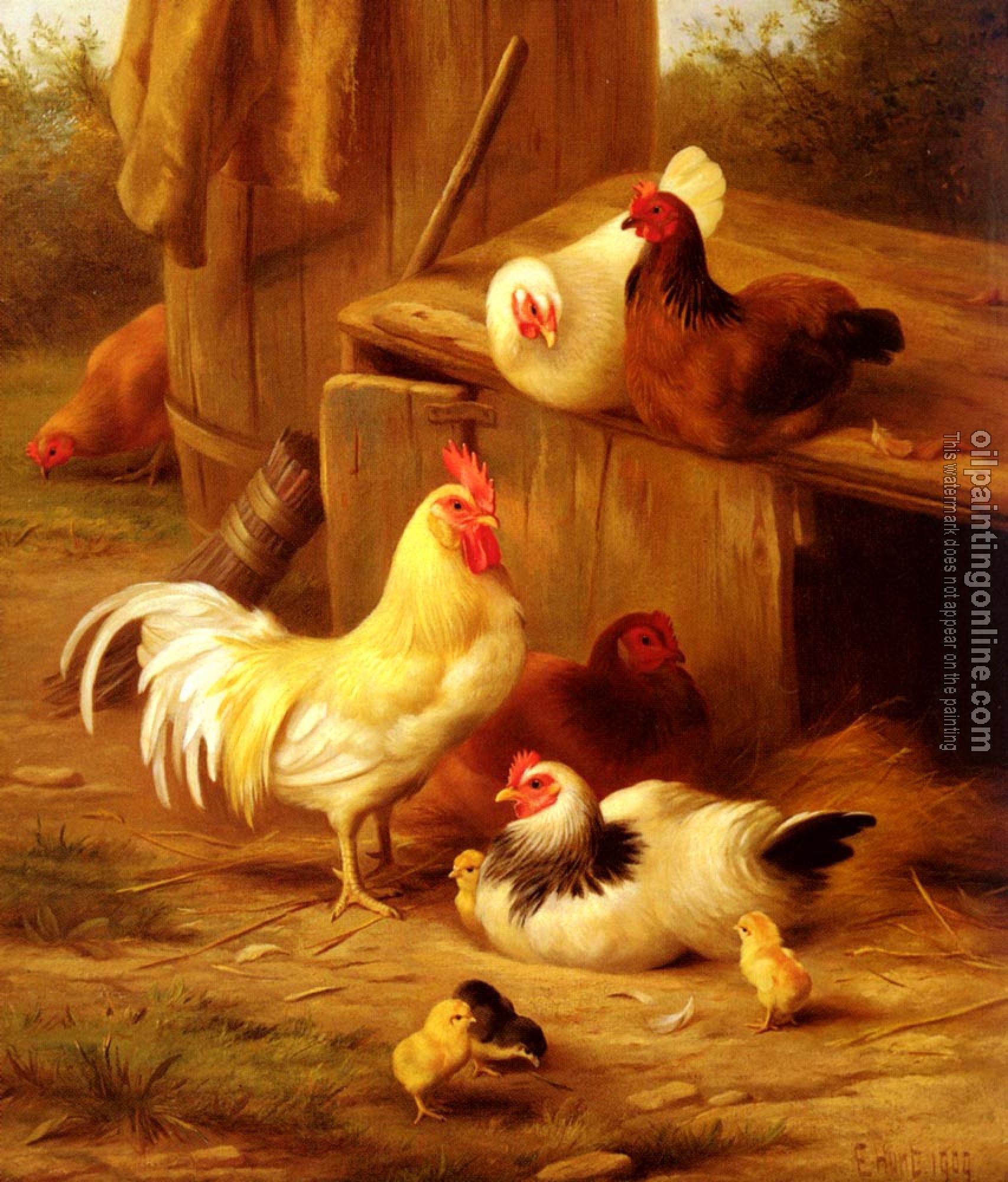 Edgar Hunt - Chickens And Chicks